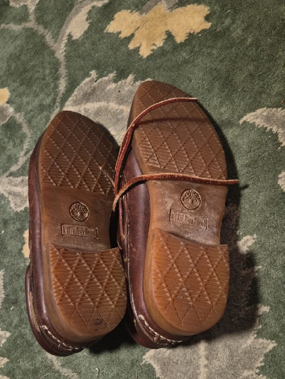 Timberland Dark Brown Leather Moc Toe Boat Shoes